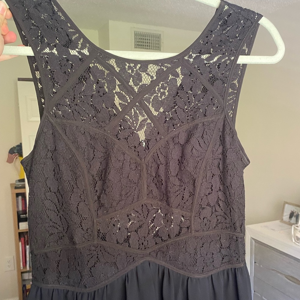 BCBG Generation little black lace cutout dress
